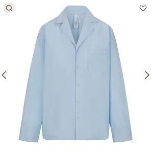 SKIMS Cotton Poplin Sleep Button Up Shirt